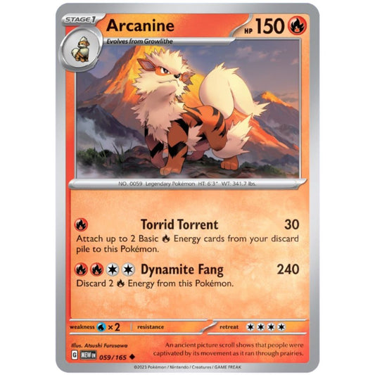 Arcanine 059/165 - Pokemon Scarlet & Violet 151