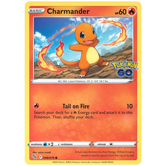Charmander 008/078 Pokemon TCG: Pokemon Go