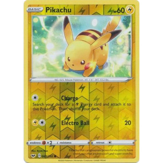 Pikachu - 065/202 [Reverse Holo] - Pokemon TCG: Sword & Shield