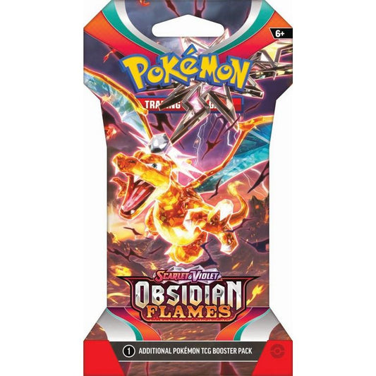 1x Pokemon Scarlet & Violet - Obsidian Flames Sleeved Booster Pakke